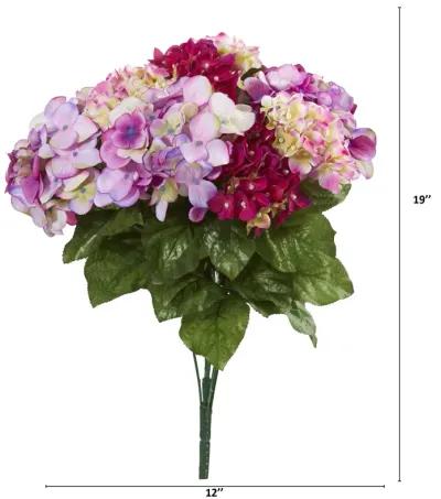 HomPlanti 19" Hydrangea Artificial Plant (Set of 3)