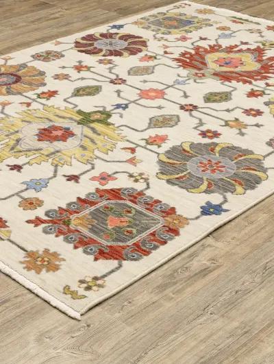 Lucca 5'3" x 7'6" Ivory Rug