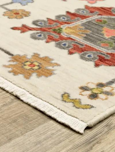 Lucca 5'3" x 7'6" Ivory Rug