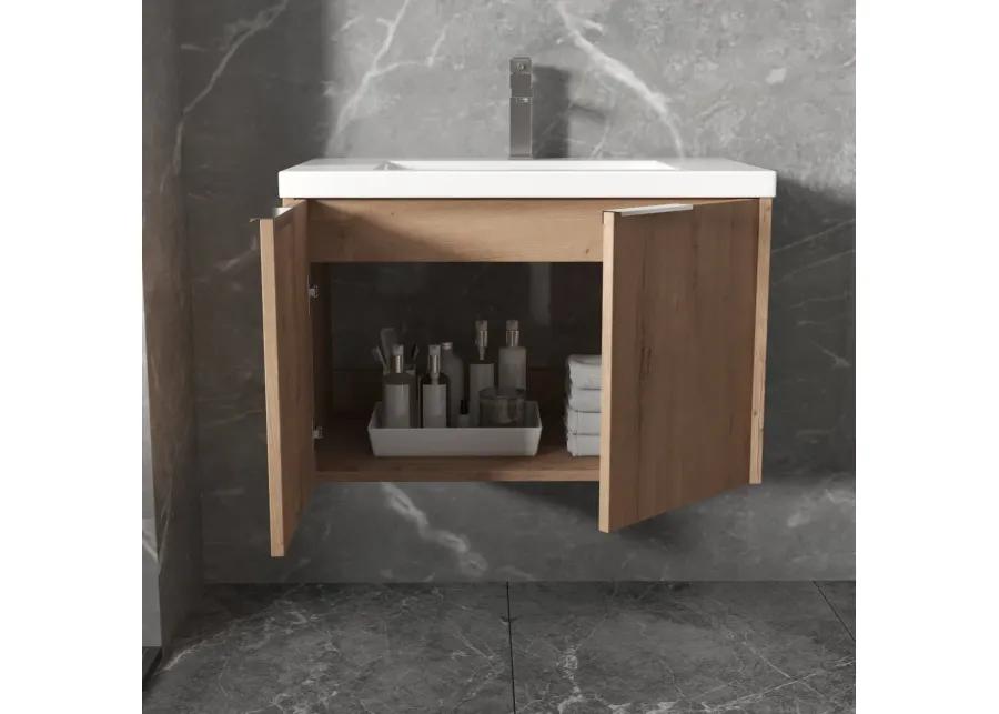 Soft Close Doors Bathroom Vanity With Sink, 30 Inch For Small Bathroom, 30x18