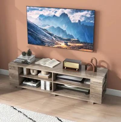 59 Inch Console Storage Entertainment Media Wood TV Stand