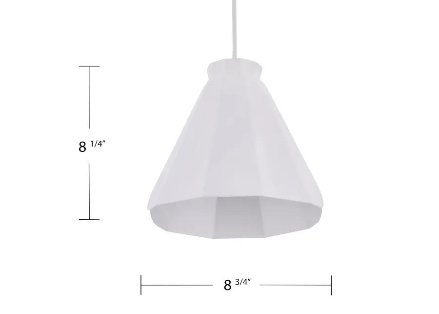 Millie White Midcentury Modern Pendant Lamp