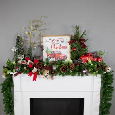 9' x 10" Pre-Lit Oak Creek Pine Artificial Christmas Garland - Multi Lights