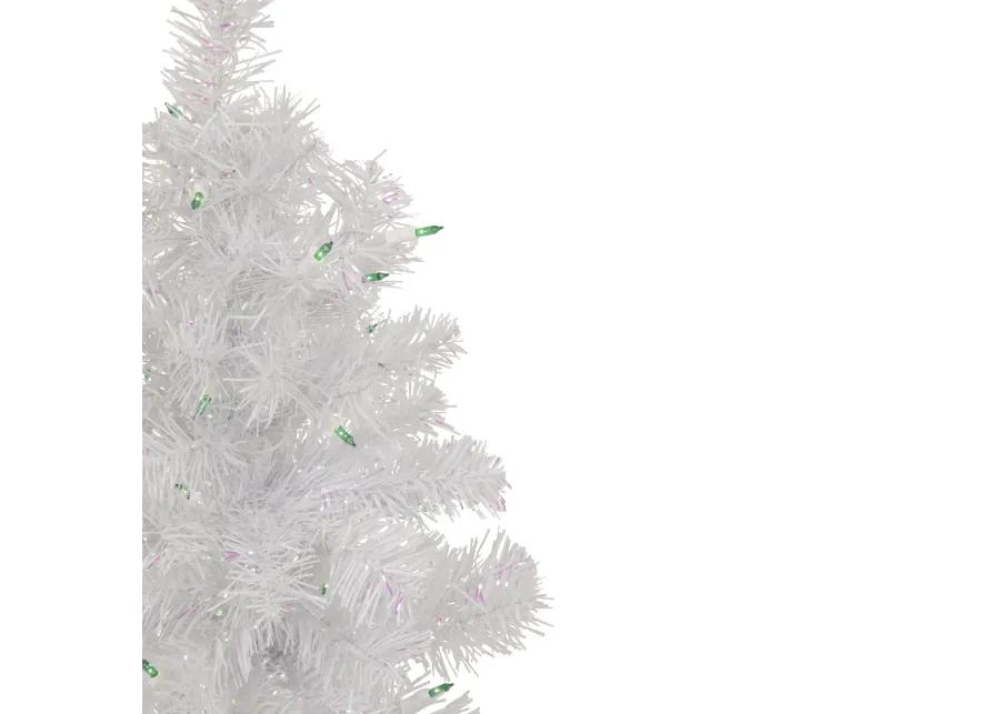 2' Lighted Rockport White Pine Artificial Christmas Tree  Green Lights