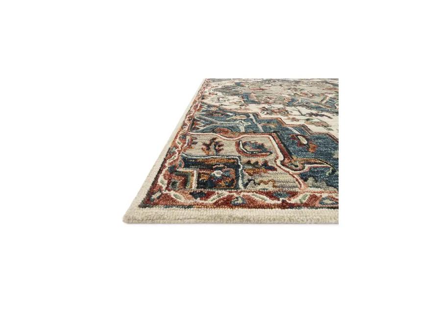 Victoria Blue/Red 9'3" x 13' Rug