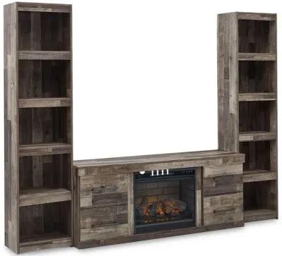 Derekson 3-Piece Entertainment Center with Electric Fireplace