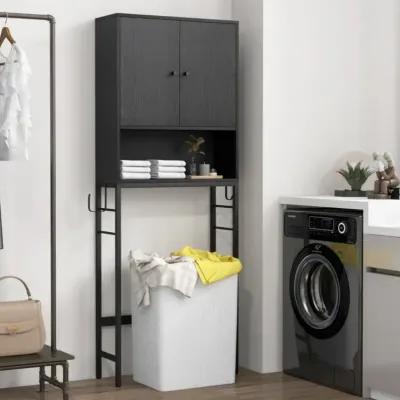 Over The Toilet Storage Cabinet with 2 Doors and Adjustable Shelf