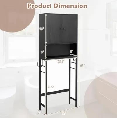 Over The Toilet Storage Cabinet with 2 Doors and Adjustable Shelf