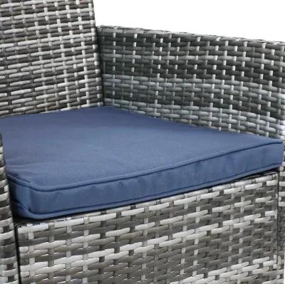 Sunnydaze Dunmore Rattan 4-Piece Patio Furniture Set