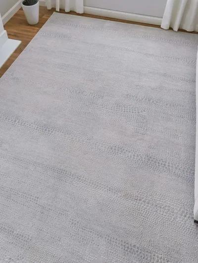 Prasad 39N8F 5' x 8' Ivory/Silver/Gray Rug