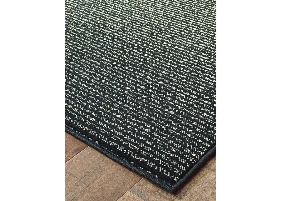 Luna 5'3" x 7'6" Black Rug