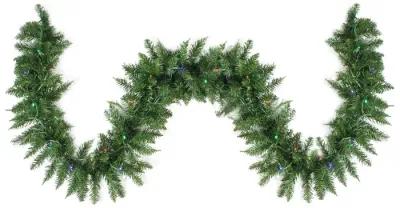 9' x 12" Pre-Lit Buffalo Fir Artificial Christmas Garland - Multi-Color LED Lights