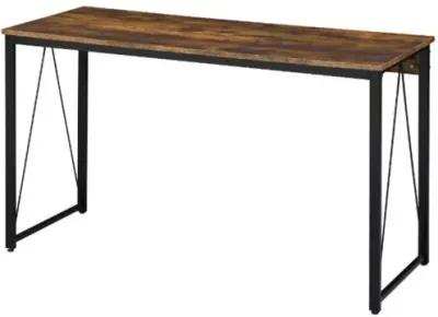 Zaidin Writing Desk, Weathered Oak & Black Finish 92605