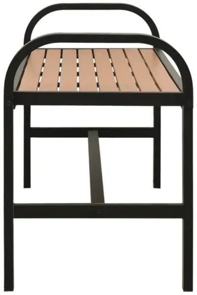 vidaXL Patio Bench 49" Steel and WPC Brown and Black