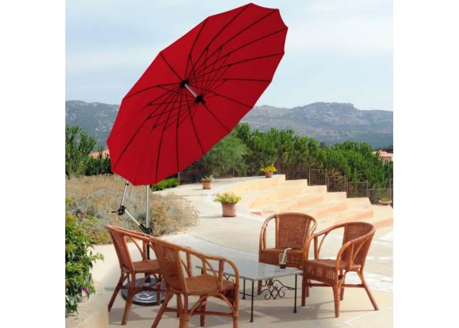 10 Feet Patio Offset Umbrella Market Hanging Umbrella for Backyard Poolside Lawn Garden