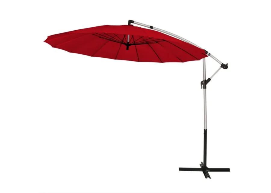 10 Feet Patio Offset Umbrella Market Hanging Umbrella for Backyard Poolside Lawn Garden