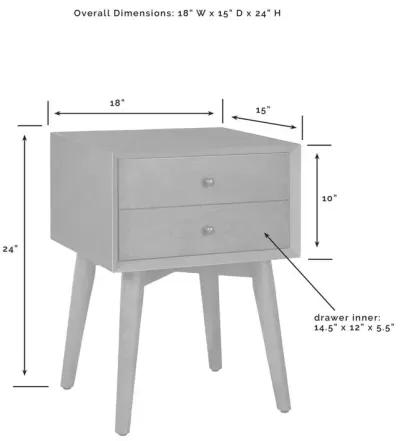 Landon Night Stand Matte Black