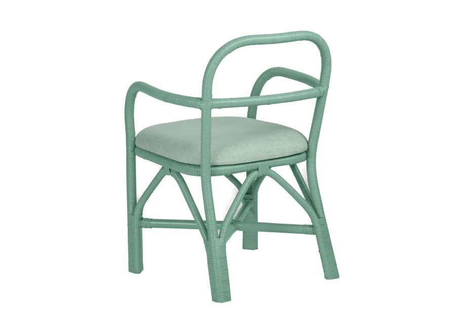 Ginny Green Rattan Dining Chair