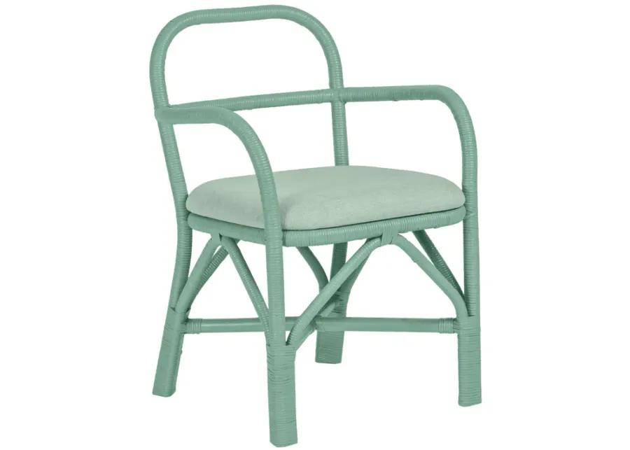 Ginny Green Rattan Dining Chair