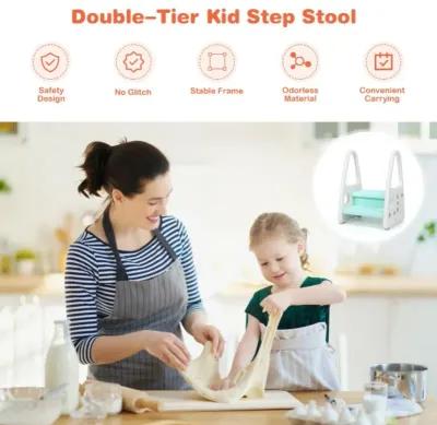 Hivvago Kids Step Stool Learning Helper with Armrest for Kitchen Toilet Potty Training