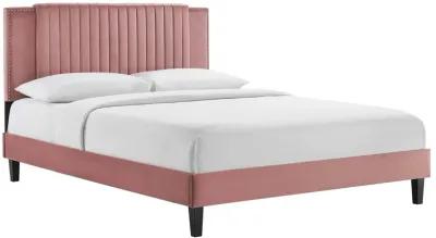 Modway - Zahra Channel Tufted Performance Velvet Twin Platform Bed