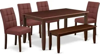 6 Piece Dining Room Set contain A Wood Table