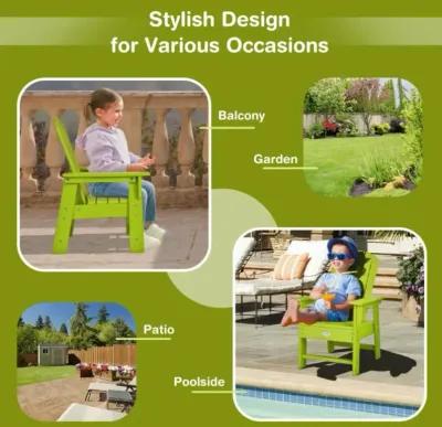 Hivvago Patio Kids' Adirondack Chair with Ergonomic Backrest