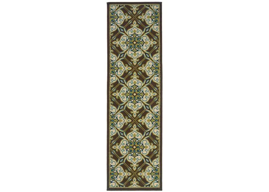 Caspian 2'3" x 7'6" Brown Rug