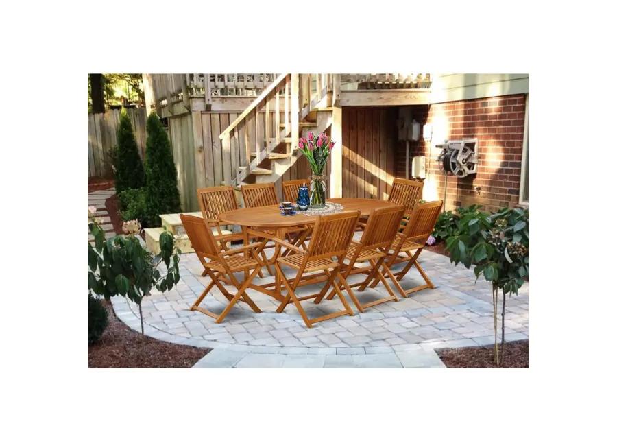 Wooden Patio Set Natural Oil