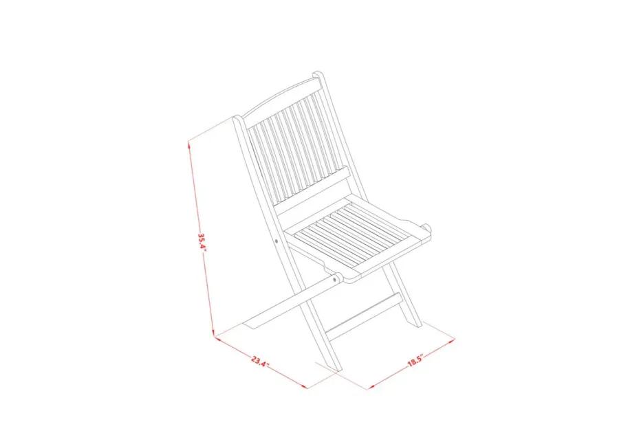 Wooden Patio Set Natural Oil