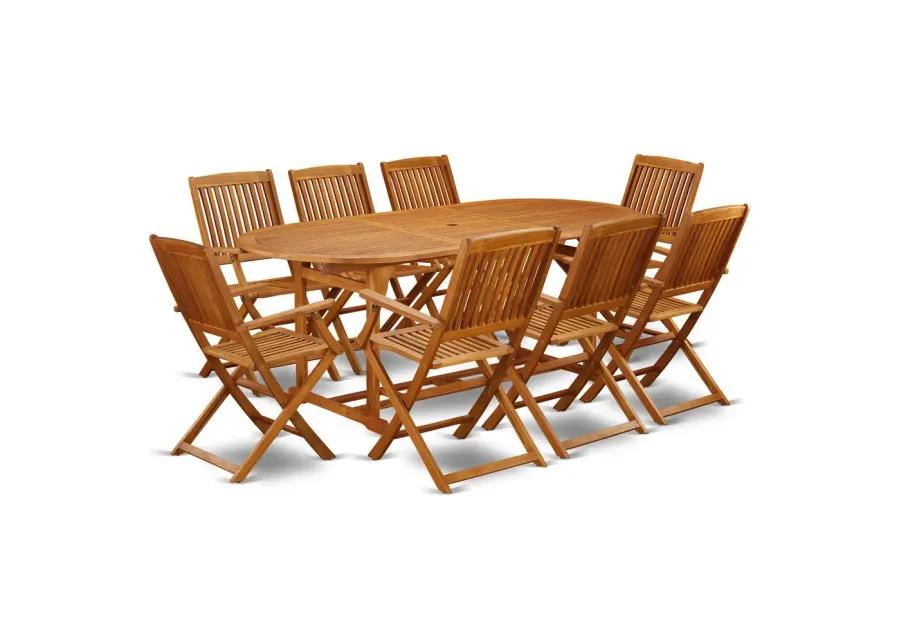 Wooden Patio Set Natural Oil