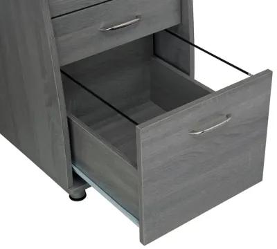 Complete Workstation Computer Desk with Storage, Grey