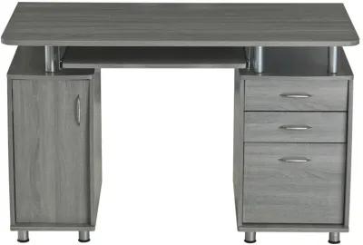 Complete Workstation Computer Desk with Storage, Grey