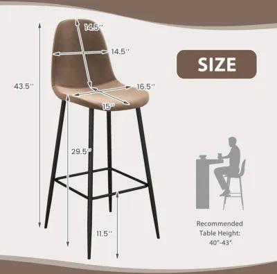 29.5 Inches High Back Bar Stools Set of 2