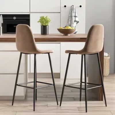 29.5 Inches High Back Bar Stools Set of 2