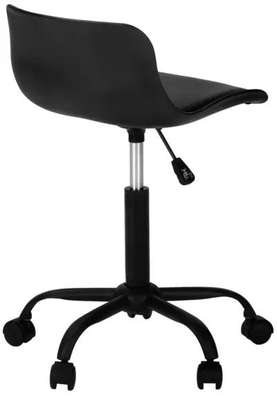 Monarch Specialties I 7464 Office Chair, Adjustable Height, Swivel, Ergonomic, Computer Desk, Work, Juvenile, Metal, Pu Leather Look, Black, Contemporary, Modern