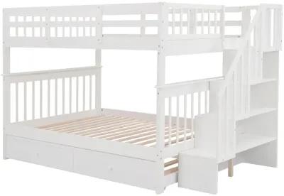 Merax Storage Bunk Bed Trundle Bed with Guard Rail