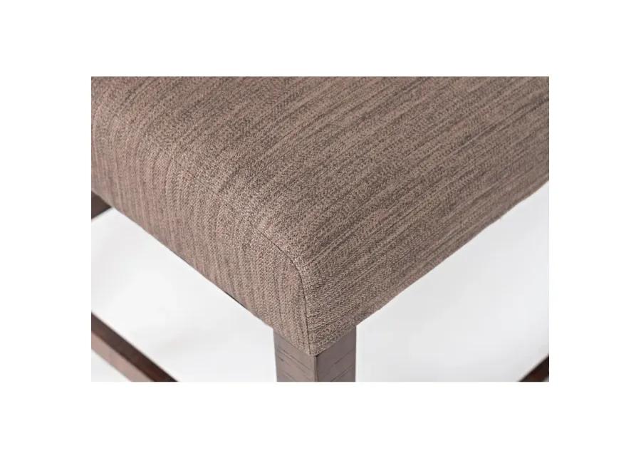 Jofran Mission Viejo Distressed Upholstered Counter Bench