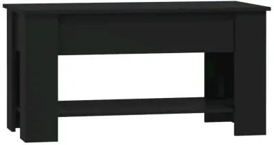 Coffee Table Black 39.8"x19.3"x20.5" Engineered Wood