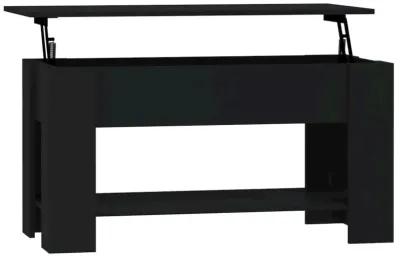 Coffee Table Black 39.8"x19.3"x20.5" Engineered Wood