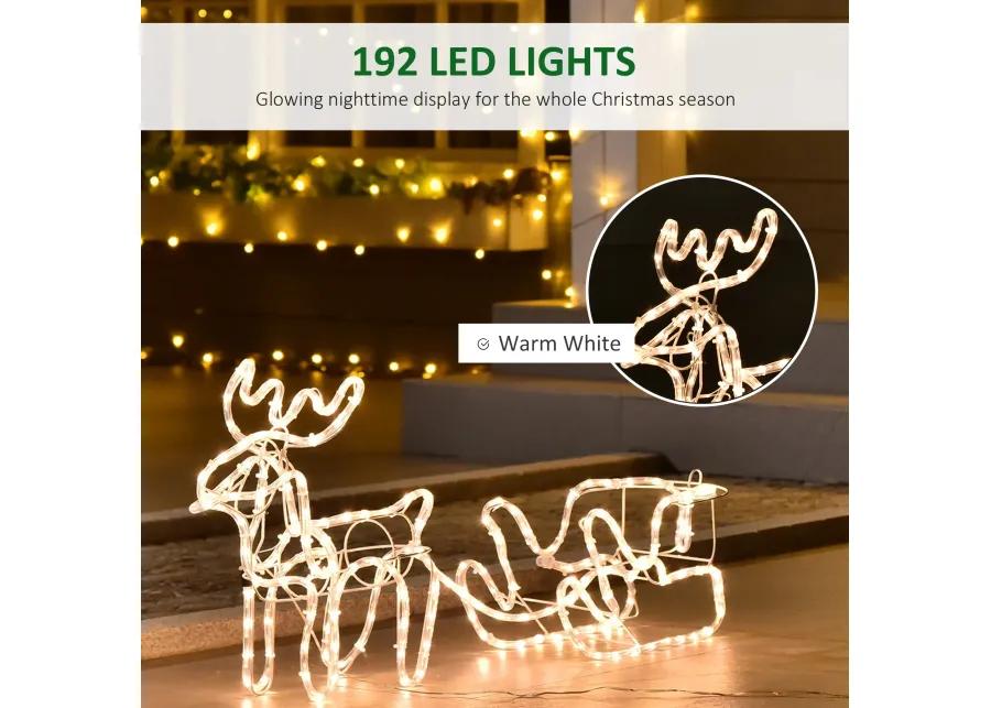 35" Christmas Pre-Lit LED Display Outdoor Reindeer Holiday Yard Lawn Decoration