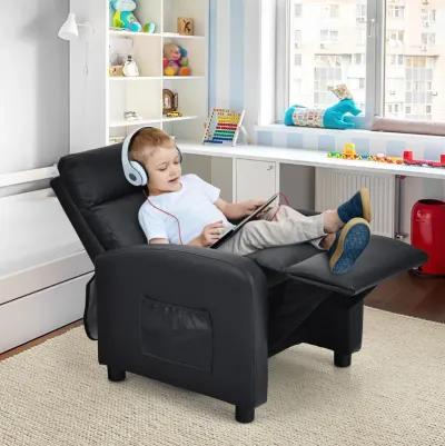 Ergonomic PU Leather Kids Recliner Chair for Comfortable Lounge and Relaxation