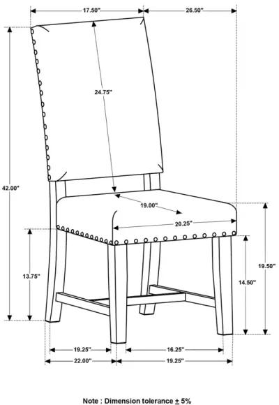 Kingman Slat Back Dining Chairs Espresso and White (Set of 2)