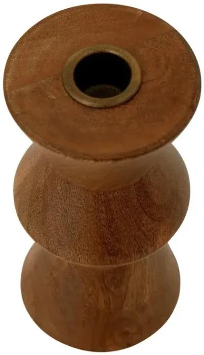 Moe�s Sequence Wooden Candle Holder Small Brown