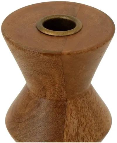 Moe�s Sequence Wooden Candle Holder Small Brown