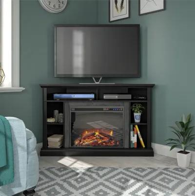 Ameriwood Home Overland Electric Corner Fireplace Space Heater for TVs up to 50"