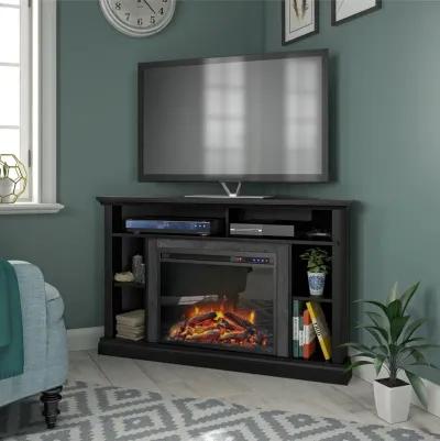 Ameriwood Home Overland Electric Corner Fireplace Space Heater for TVs up to 50"