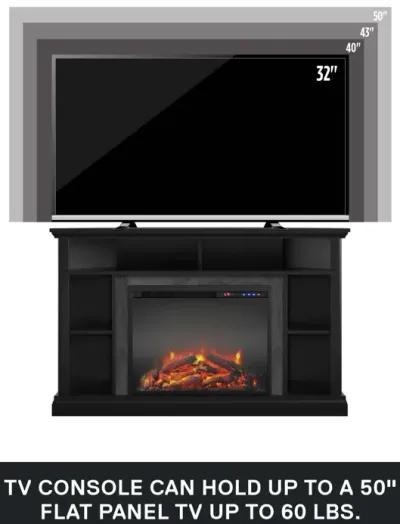 Ameriwood Home Overland Electric Corner Fireplace Space Heater for TVs up to 50"