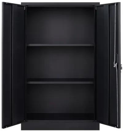 Lockable Metal Storage Cabinet with Adjustable Shelf