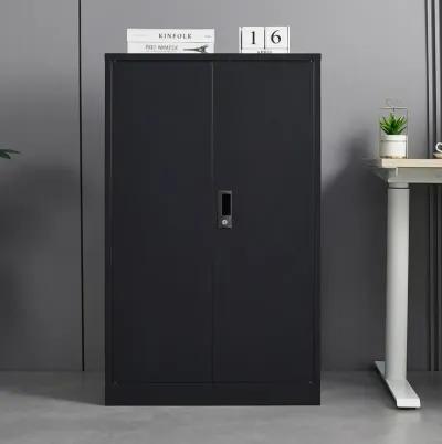 Lockable Metal Storage Cabinet with Adjustable Shelf